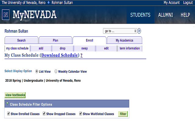 MyNevada Schedule Downloader  from Chrome web store to be run with OffiDocs Chromium online