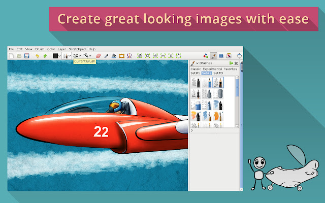 MyPaint on rollApp  from Chrome web store to be run with OffiDocs Chromium online