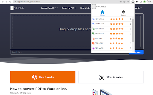 My PDF Club  from Chrome web store to be run with OffiDocs Chromium online