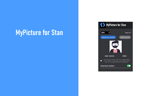 MyPicture for Stan: custom profile picture  from Chrome web store to be run with OffiDocs Chromium online