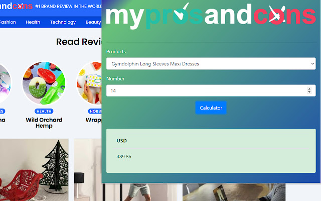 MyProsAndCons  from Chrome web store to be run with OffiDocs Chromium online