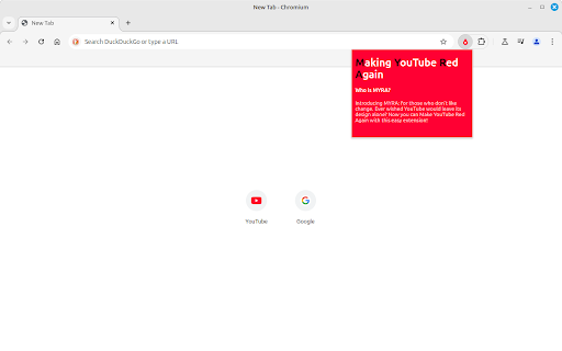 MYRA: Make YouTube Red Again  from Chrome web store to be run with OffiDocs Chromium online
