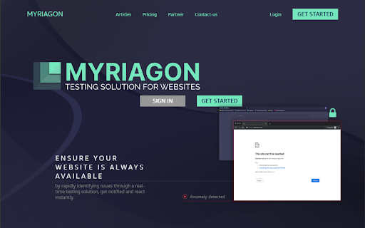 Myriagon Synthetic Test Recorder  from Chrome web store to be run with OffiDocs Chromium online
