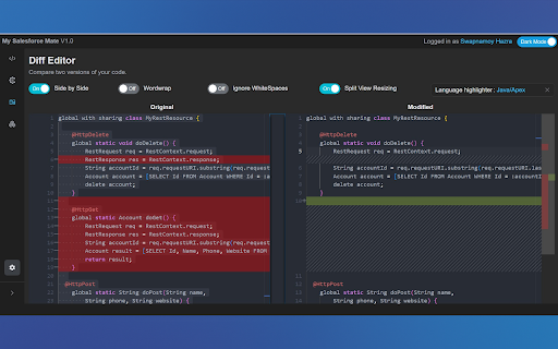 My Salesforce Mate  from Chrome web store to be run with OffiDocs Chromium online