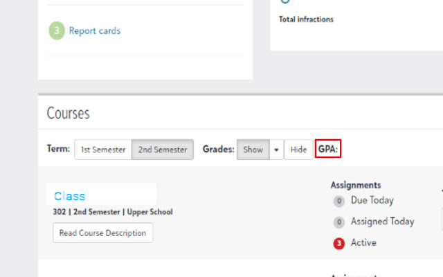Myschoolapp GPA Calculator  from Chrome web store to be run with OffiDocs Chromium online