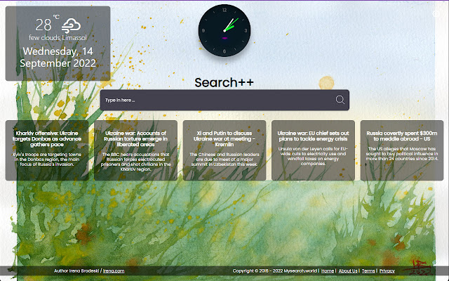 Mysearch.world  from Chrome web store to be run with OffiDocs Chromium online