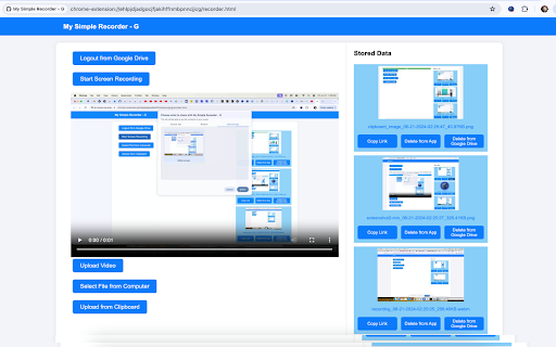 My Simple Recorder G  from Chrome web store to be run with OffiDocs Chromium online