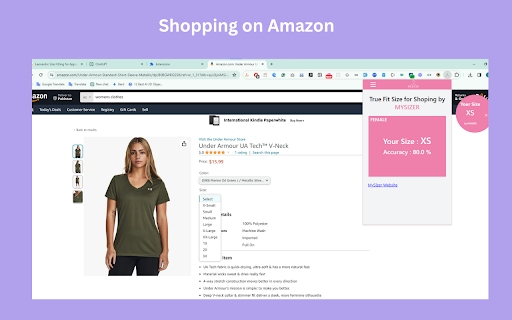 MySizer: Size Calculator for Shopping  from Chrome web store to be run with OffiDocs Chromium online