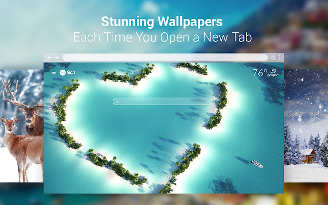 MyStart Wallpapers New Tab Page  from Chrome web store to be run with OffiDocs Chromium online