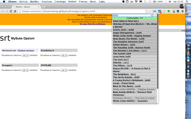 MySubs  from Chrome web store to be run with OffiDocs Chromium online