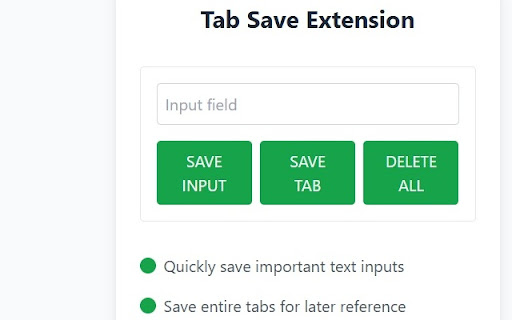 myTabSaver  from Chrome web store to be run with OffiDocs Chromium online