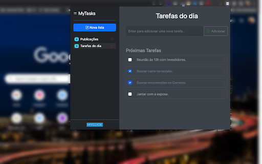 MyTasks A very simple to do list.  from Chrome web store to be run with OffiDocs Chromium online