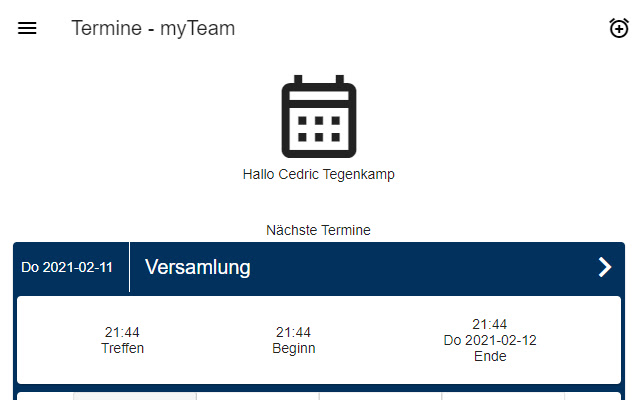 myTeam Teamverwaltung  from Chrome web store to be run with OffiDocs Chromium online