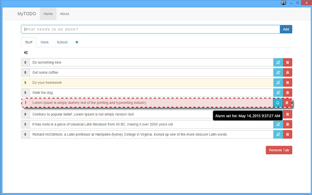 My TODO  from Chrome web store to be run with OffiDocs Chromium online