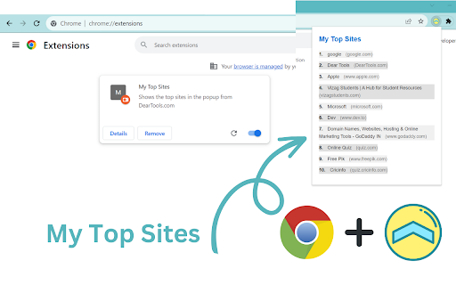 My Top Sites  from Chrome web store to be run with OffiDocs Chromium online