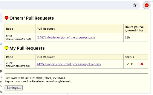 My Turn GitHub PR Review  from Chrome web store to be run with OffiDocs Chromium online