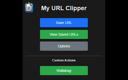 My URL Clipper  from Chrome web store to be run with OffiDocs Chromium online