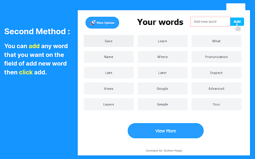 myVocabs: Save Words and Expand Your Vocabulary Effortlessly  from Chrome web store to be run with OffiDocs Chromium online