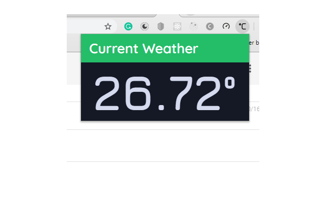 My Weather Extension de la tienda web de Chrome se ejecutará con OffiDocs Chromium en línea