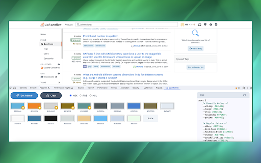 MZ Color Palette  from Chrome web store to be run with OffiDocs Chromium online