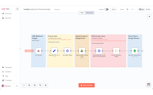 偷懶辦公室 n8n模板小幫手  from Chrome web store to be run with OffiDocs Chromium online