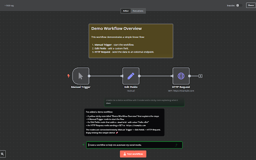 n8n Chat  from Chrome web store to be run with OffiDocs Chromium online