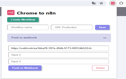 n8n extension for Chrome  from Chrome web store to be run with OffiDocs Chromium online
