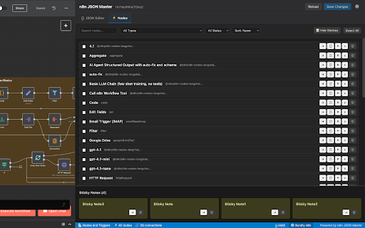 n8n JSON Master  from Chrome web store to be run with OffiDocs Chromium online