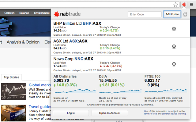 Nabtrade-Marktmonitor aus dem Chrome-Webshop zur Ausführung mit OffiDocs Chromium online