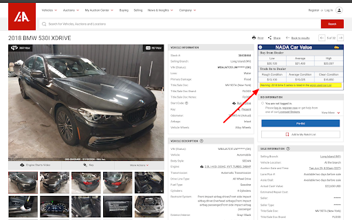 NADA Car Value for iaai.com  from Chrome web store to be run with OffiDocs Chromium online