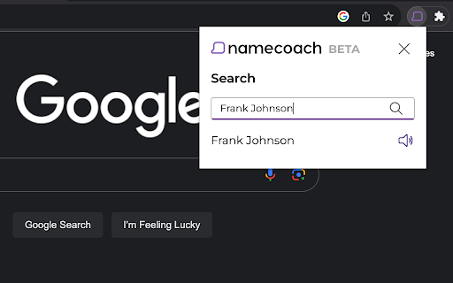 Namecoach: AI Name Pronunciation Tool  from Chrome web store to be run with OffiDocs Chromium online