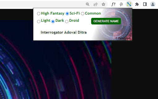 Namesis | Random Name Generator  from Chrome web store to be run with OffiDocs Chromium online