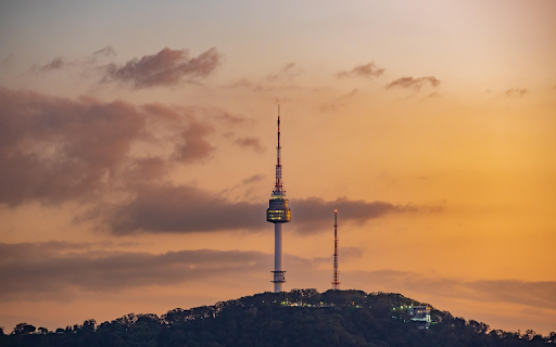 Namsan Tower at Sunset Glow  from Chrome web store to be run with OffiDocs Chromium online