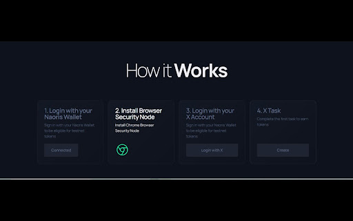 Naoris Protocol Browser Security Node  from Chrome web store to be run with OffiDocs Chromium online