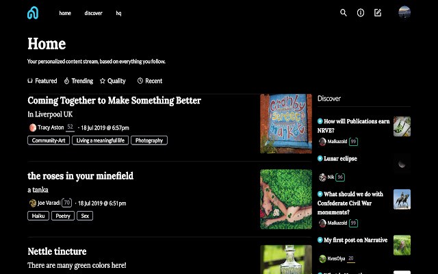Narrative Dark Mode  from Chrome web store to be run with OffiDocs Chromium online