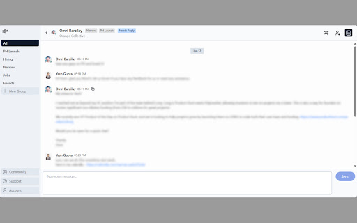 Narrow Inbox for linkedin Outreach  from Chrome web store to be run with OffiDocs Chromium online