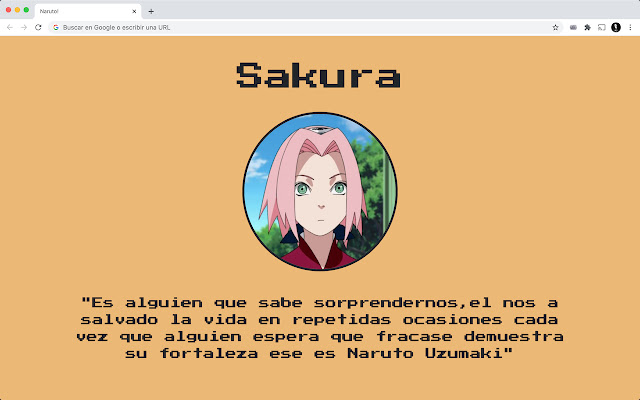 NarutoFrases  from Chrome web store to be run with OffiDocs Chromium online