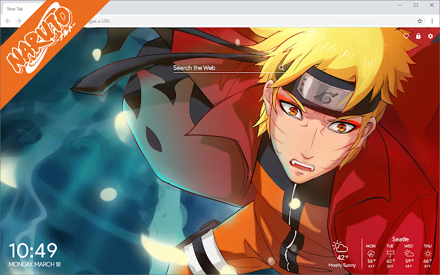 Naruto New Tab  from Chrome web store to be run with OffiDocs Chromium online
