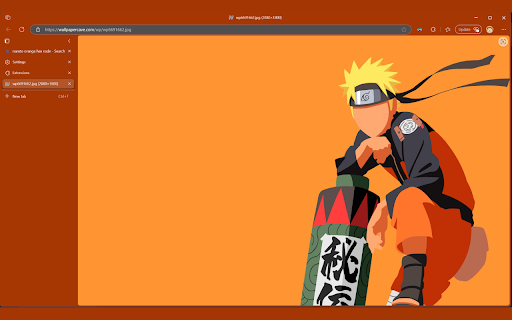 Naruto Orange Chrome Theme  from Chrome web store to be run with OffiDocs Chromium online