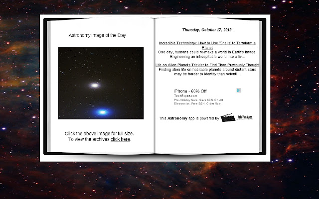 NASA APOD  from Chrome web store to be run with OffiDocs Chromium online