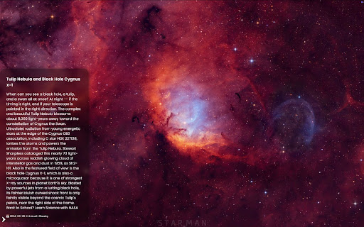 NASA APOD New Tab  from Chrome web store to be run with OffiDocs Chromium online