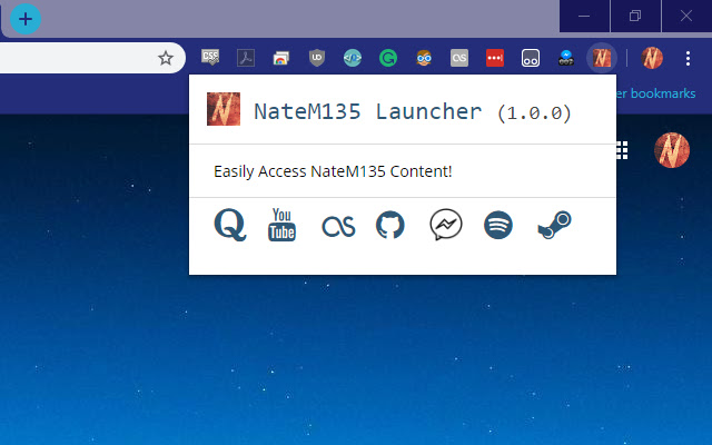 NateM135 Launcher  from Chrome web store to be run with OffiDocs Chromium online