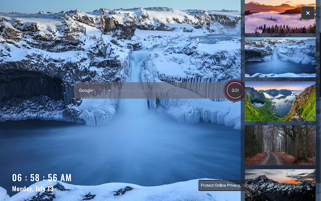 Nature New Tab Wallpapers  from Chrome web store to be run with OffiDocs Chromium online