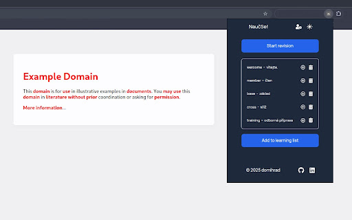 nauč se  from Chrome web store to be run with OffiDocs Chromium online