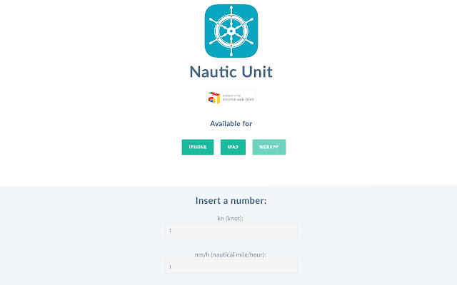 Nautic Unit  from Chrome web store to be run with OffiDocs Chromium online