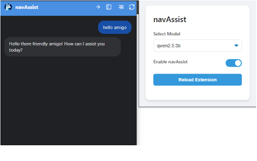 navAssist  from Chrome web store to be run with OffiDocs Chromium online