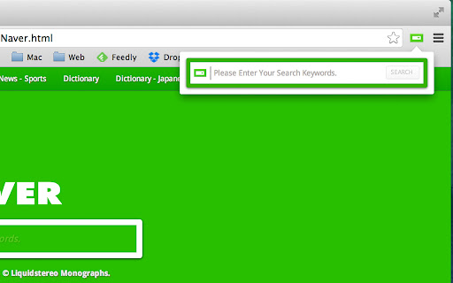 네이버 검색 / Naver Quick Search  from Chrome web store to be run with OffiDocs Chromium online