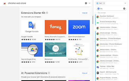 Navi  from Chrome web store to be run with OffiDocs Chromium online