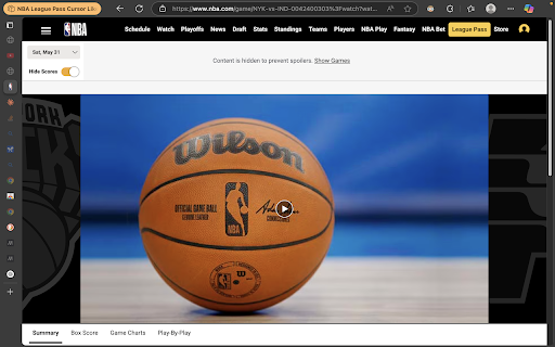 NBA Cursor Auto Hide  from Chrome web store to be run with OffiDocs Chromium online