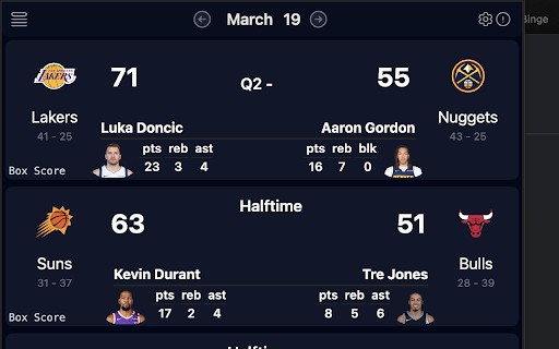 NBA Daily  from Chrome web store to be run with OffiDocs Chromium online